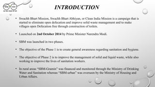 Sbm Rural Swacch bharat mission college ppt presentation | PPTX