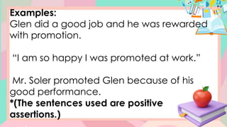 Sentences That Use Well Kinds of Sentences according to its uses | PPTX