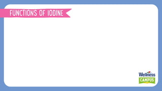 FUNCTIONS OF IODINE
 