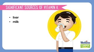 •  liver
•  milk
SIGNIFICANT SOURCES OF VITAMIN K
 