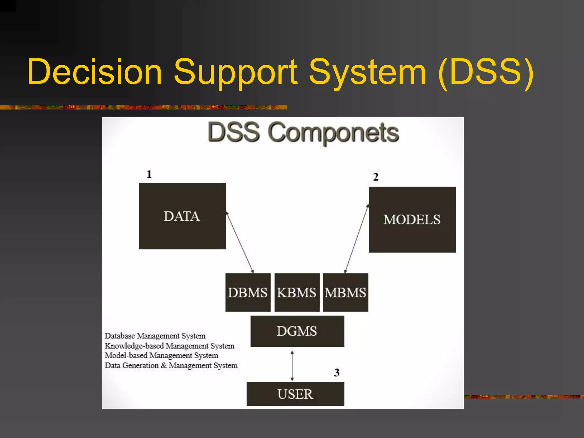 Decision Support System (DSS)
 