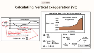 Calculating Vertical Exaggeration (VE)
50 000
2000
Grade 11 & 12
 