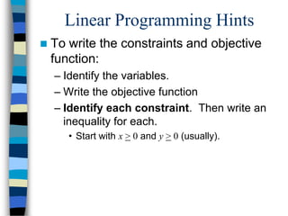 MYP 5 Real Life linear programming | PPTX