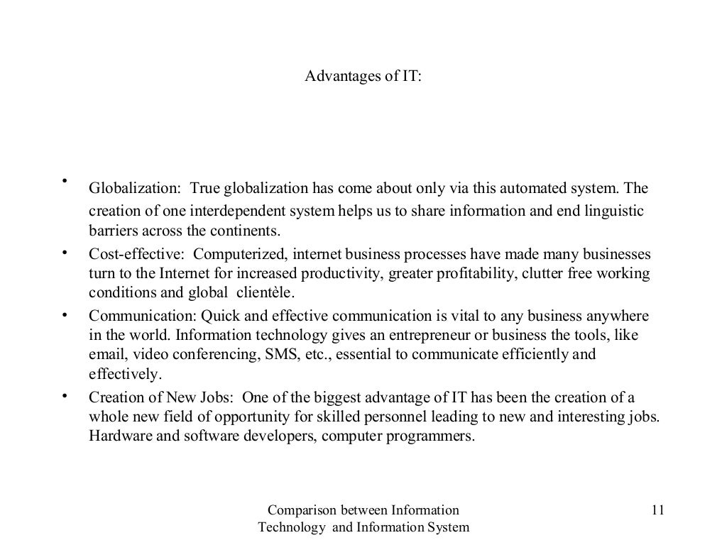 Gr 12 Difference Between IT An Information Systems