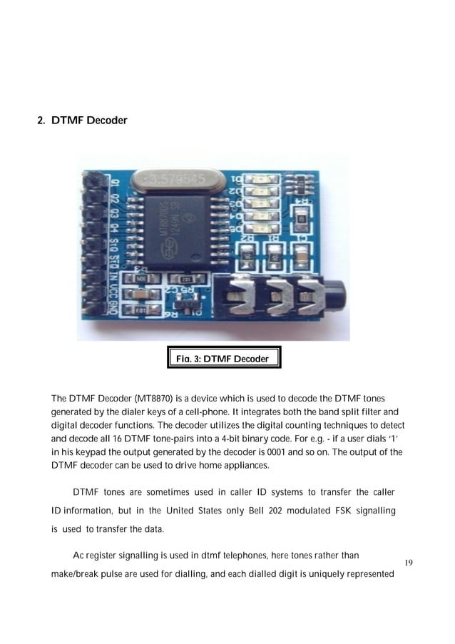 Arduino: Automatización domestica basada en DTMF | PDF
