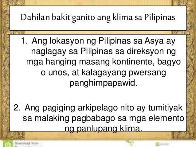 Panahon At Klima Sa Pilipinas Grade 5 Ppt - sapanahong