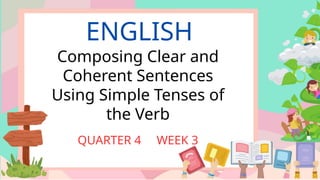 Compose Clear Example Composing Clear and Coherent Sentences Using Simple Verb Tenses | PPTX