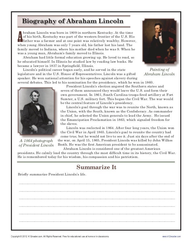 Abraham lincoln biography