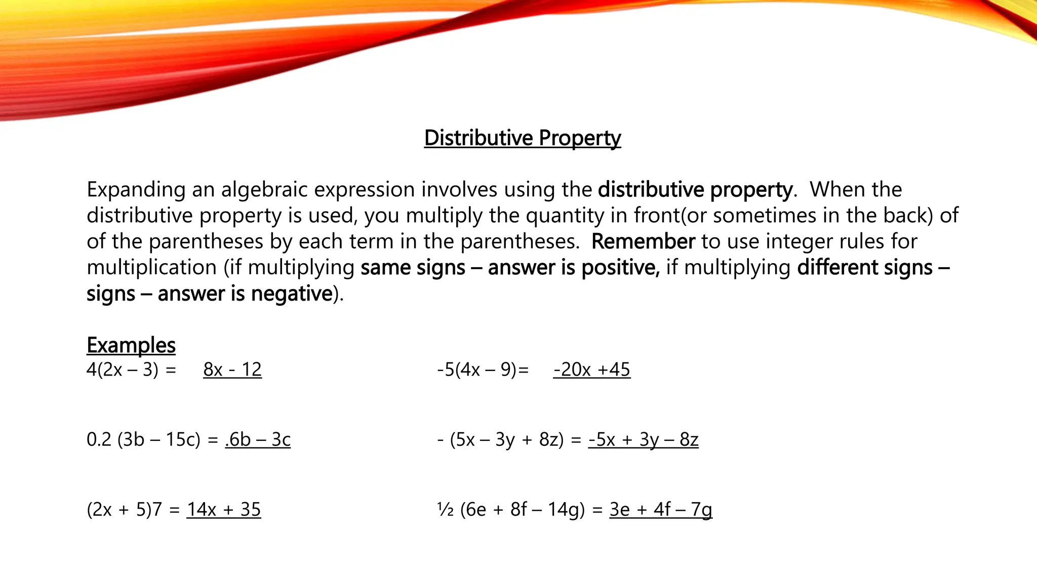 GRADE 7 Algebraic Expressions PowerPoint | PPTX