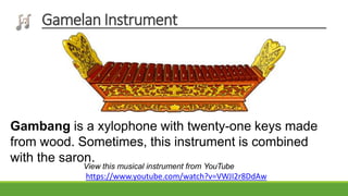 Gabong Instrument Gr 8 music of indonesia | PPTX