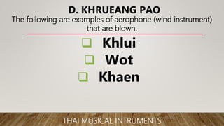 Pao Instruments Gr 8 music of Thailand | PPTX