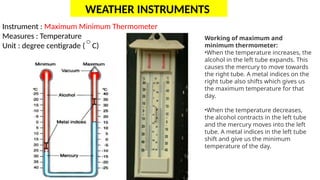 Weather & climate,their difference, and the various instruments of ...