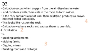 Q3 Rocks Comprehensive Class Tests on Rivers and Weathering Processes in ...