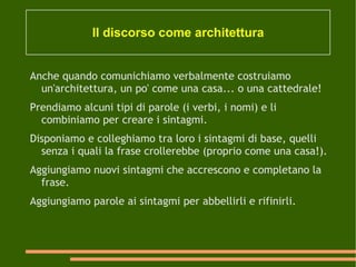 Quando cerchiamo di comunicare, quindi, costruiamo qualcosa secondo regole che condividiamo con chi ci ascolta e che ci permettono di essere capiti. Hai mai giocato con Lego? 