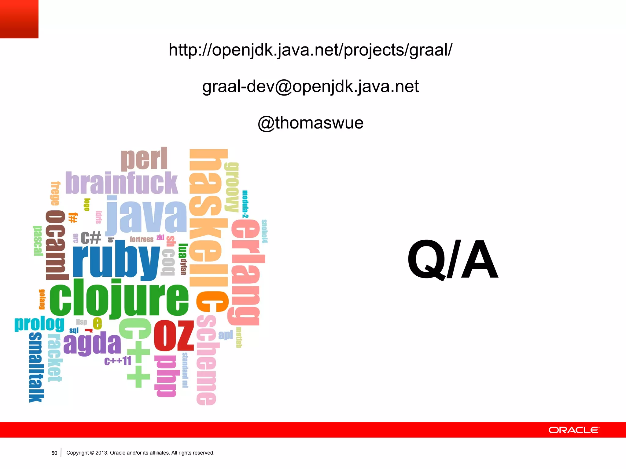 50

Copyright © 2013, Oracle and/or its affiliates. All rights reserved.

 