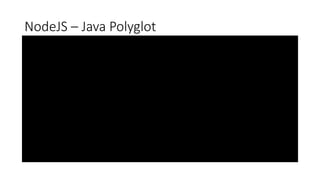 NodeJS – Java Polyglot
 