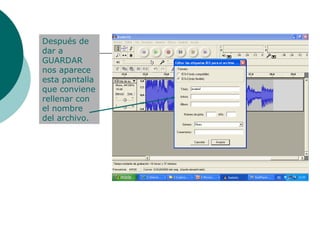Después de dar a GUARDAR nos aparece esta pantalla que conviene rellenar con el nombre del archivo.