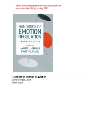 Handbook of Emotion Regulation
Guilford Press, 2023
James Gross
 