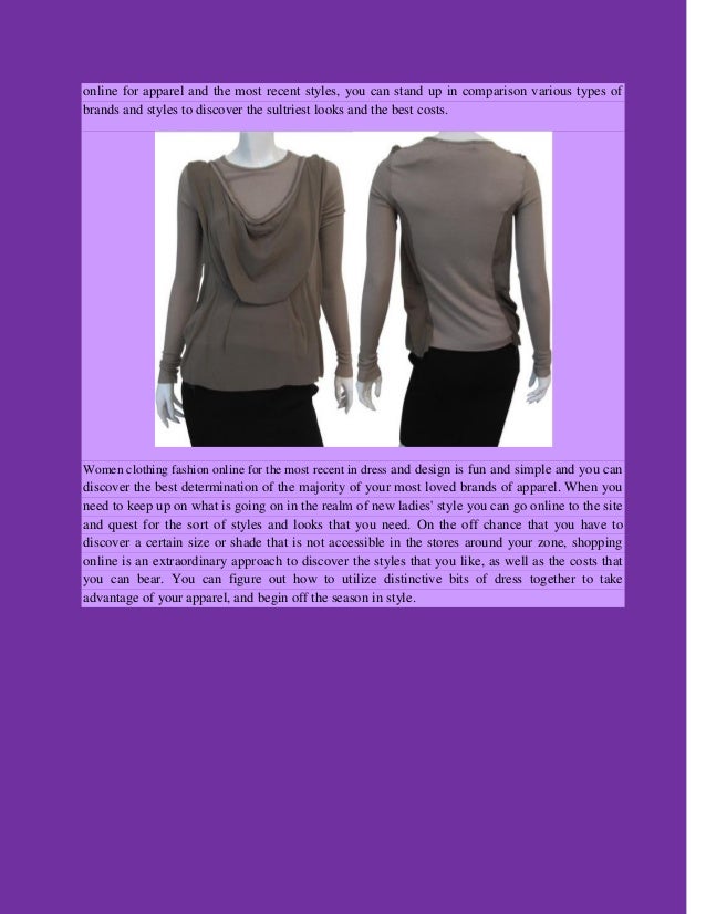 Grab the latest women's fashion clothing online in affordable range