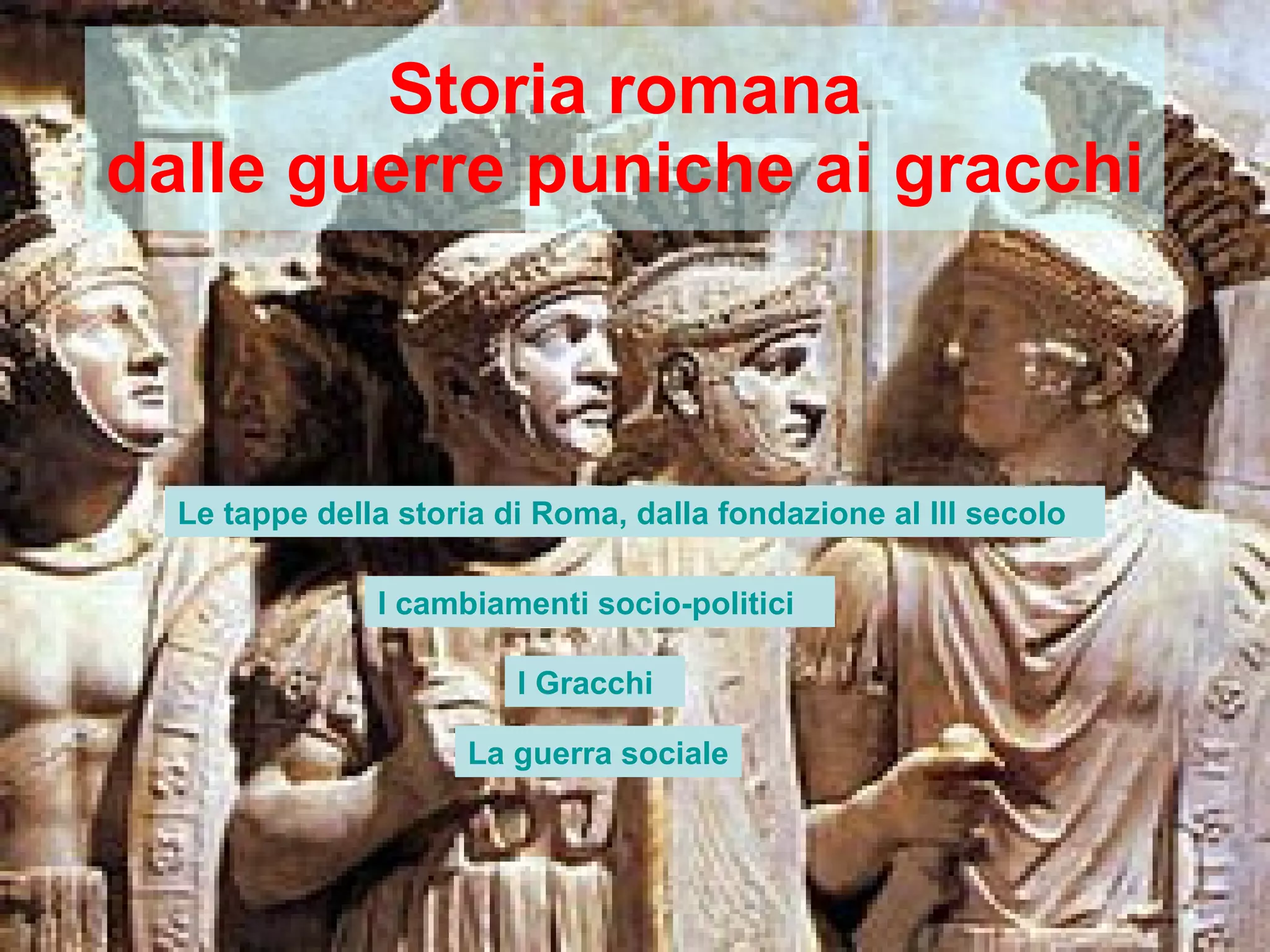 un periodo di decadenza della storia di roma