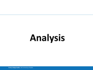Trinity College Dublin, The University of Dublin
Analysis
 