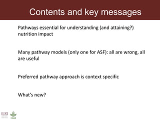 Breaking down the Livestock-Nutrition Pathway