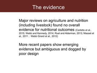 Breaking down the Livestock-Nutrition Pathway