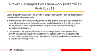 Growth Decomposition Framework (Macmillan
Rodrik, 2011)
Labor productivity growth – or growth in output per worker – can b...