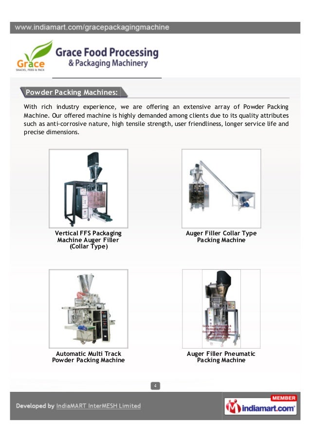 Grace Food Processing & Packaging Machinery New Delhi, Packaging & Food