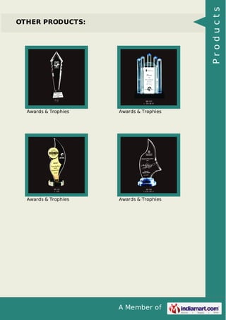 A Member of
OTHER PRODUCTS:
Awards & Trophies Awards & Trophies
Awards & Trophies Awards & Trophies
Products
 