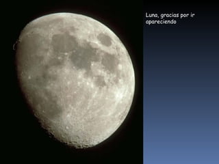 Luna, gracias por ir apareciendo 