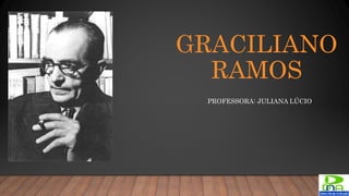 GRACILIANO
RAMOS
PROFESSORA: JULIANA LÚCIO
 