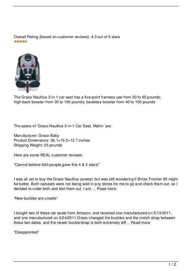 graco nautilus 5 point harness weight limit