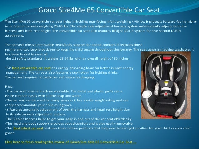 size4me 65 convertible car seat