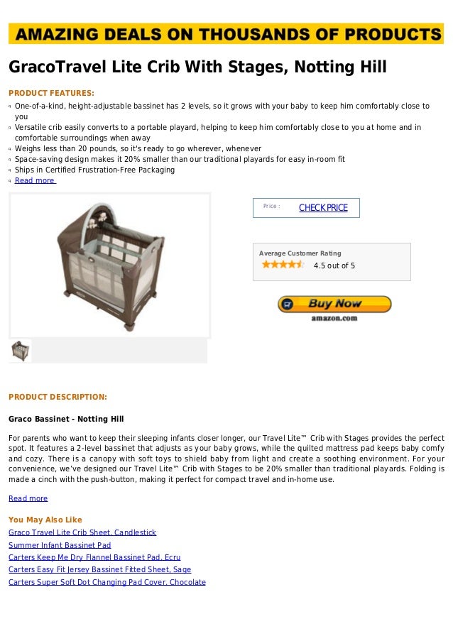 Graco Travel Lite Crib With Stages Notting Hill