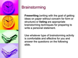 Writing for Graduate School Applications | PDF