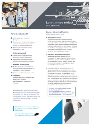 Graduate Certificate in Aviation | PDF