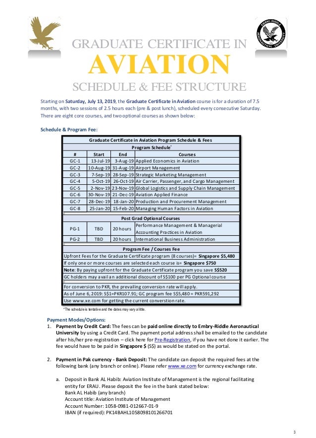 Graduate Certificate in Aviation Graduate Certificate in Aviation
