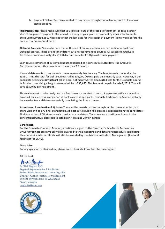 Graduate Certificate in Aviation Graduate Certificate in Aviation