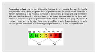 Gradding and reporting 