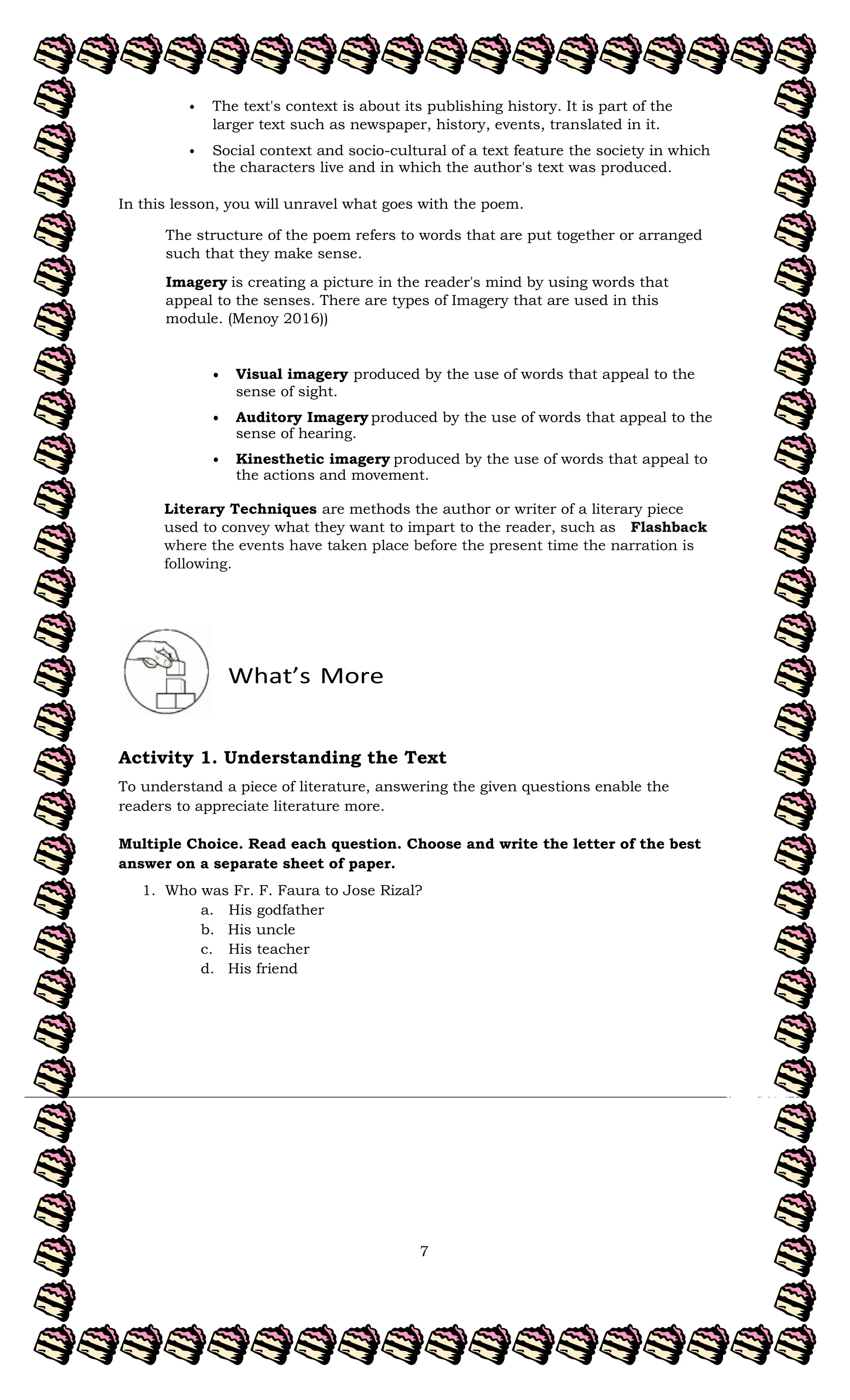 CONTEXT MEANING IN TEXT visual data 8