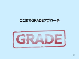 52
ここまでGRADEアプローチ
 