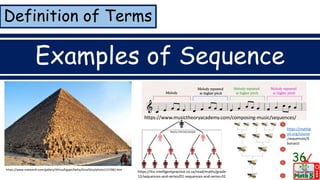 Definition of Terms
Examples of Sequence
36
https://www.trekearth.com/gallery/Africa/Egypt/Delta/Giza/Giza/photo1157082.htm
https://www.musictheoryacademy.com/composing-music/sequences/
https://itsi.intelligentpractice.co.za/read/maths/grade-
12/sequences-and-series/01-sequences-and-series-02
https://mathig
on.org/course
/sequences/fi
bonacci
 
