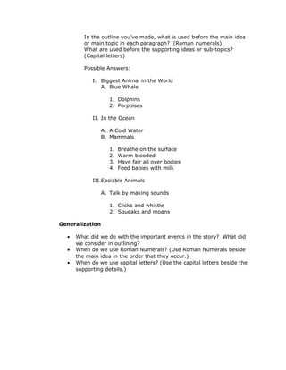 Grade 6-english-reading-outlining-a-two-paragraph-passage | DOC