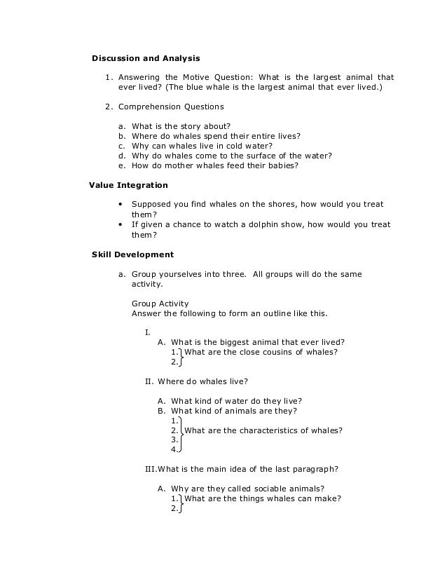 grade 6 english reading outlining a two paragraph passage