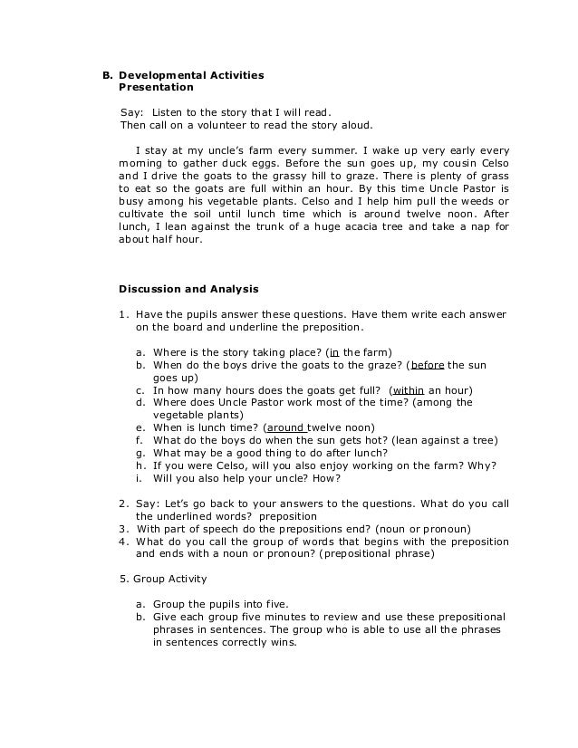 Prepositional phrases quiz printable Prepositional phrases quiz printable image