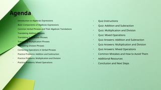 Grade-7-Quarter4 Translating Algebraic expression and phrase | PPTX