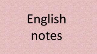 English
notes
 