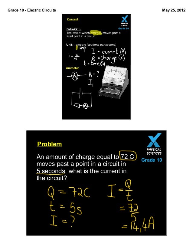 Grade 10 electric circuits