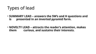 Lead Summary.pdf Grade 10-News Writing (2nd Quarter Lesson).pptx